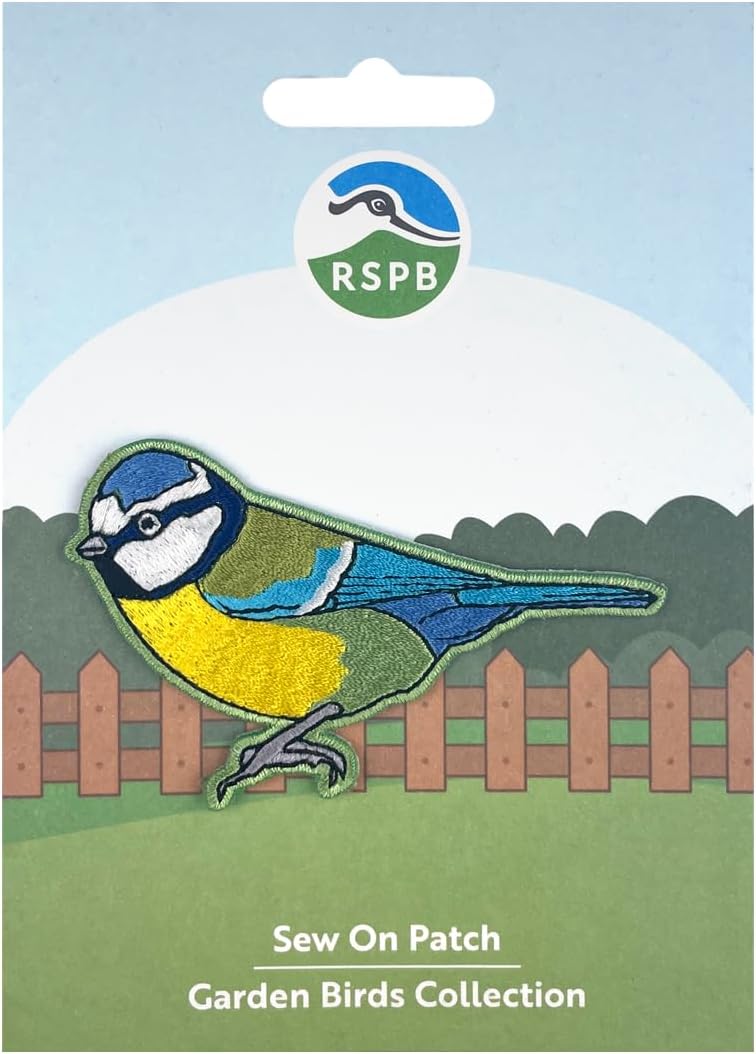 Pawprint Family | Blue Tit Bird Sew on Patch | Official Merchandise Supporting The RSPB