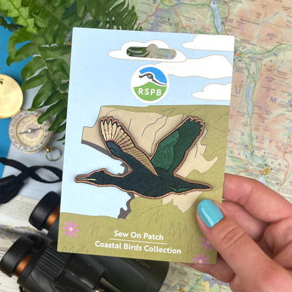 Pawprint Family | Shag Bird Sew on Patch | Official Merchandise Supporting The RSPB