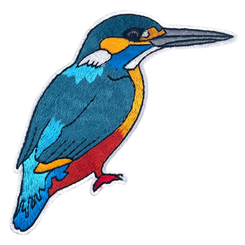 Pawprint Family | Kingfisher Bird Sew on Patch | Official Merchandise Supporting The RSPB