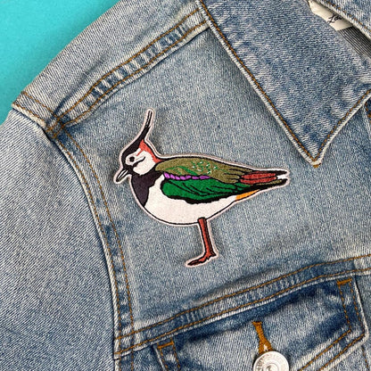Pawprint Family | Lapwing Bird Sew on Patch | Official Merchandise Supporting The RSPB