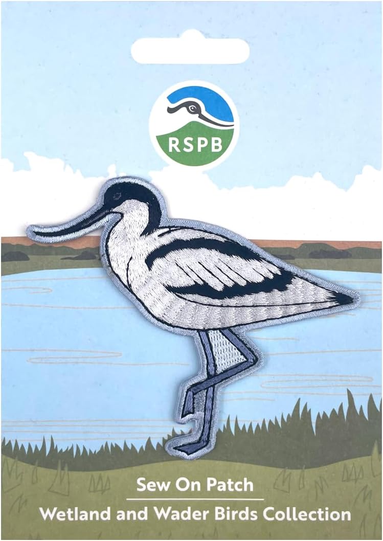 Pawprint Family | Avocet Bird Sew on Patch | Official Merchandise in Support of The RSPB