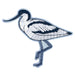 Pawprint Family | Avocet Bird Sew on Patch | Official Merchandise in Support of The RSPB