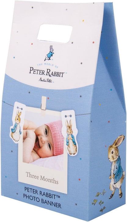 Peter Rabbit Photo Banner. Includes 12 Picture Cards, Peter Rabbit Character Hooks & 1 card for each of first 12 months. Officially Licensed Peter Rabbit Merchandise.