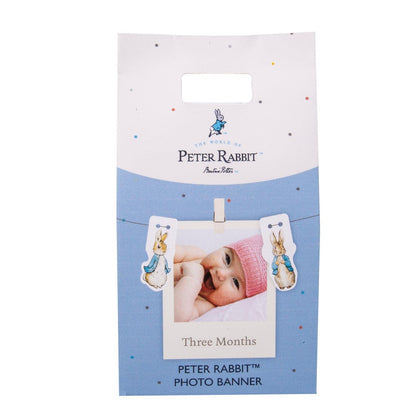 Peter Rabbit Photo Banner. Includes 12 Picture Cards, Peter Rabbit Character Hooks & 1 card for each of first 12 months. Officially Licensed Peter Rabbit Merchandise.