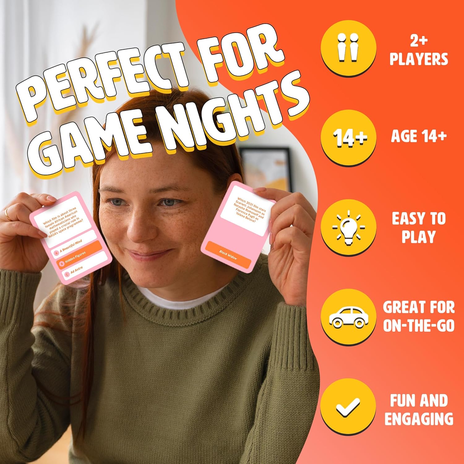 Ginger Fox Games Film Fanatic Trivia Card Game For Movie Buffs, Film Critics And Cinematic Enthusiasts | Test Your Knowledge | 2+ Players | Ages 14+