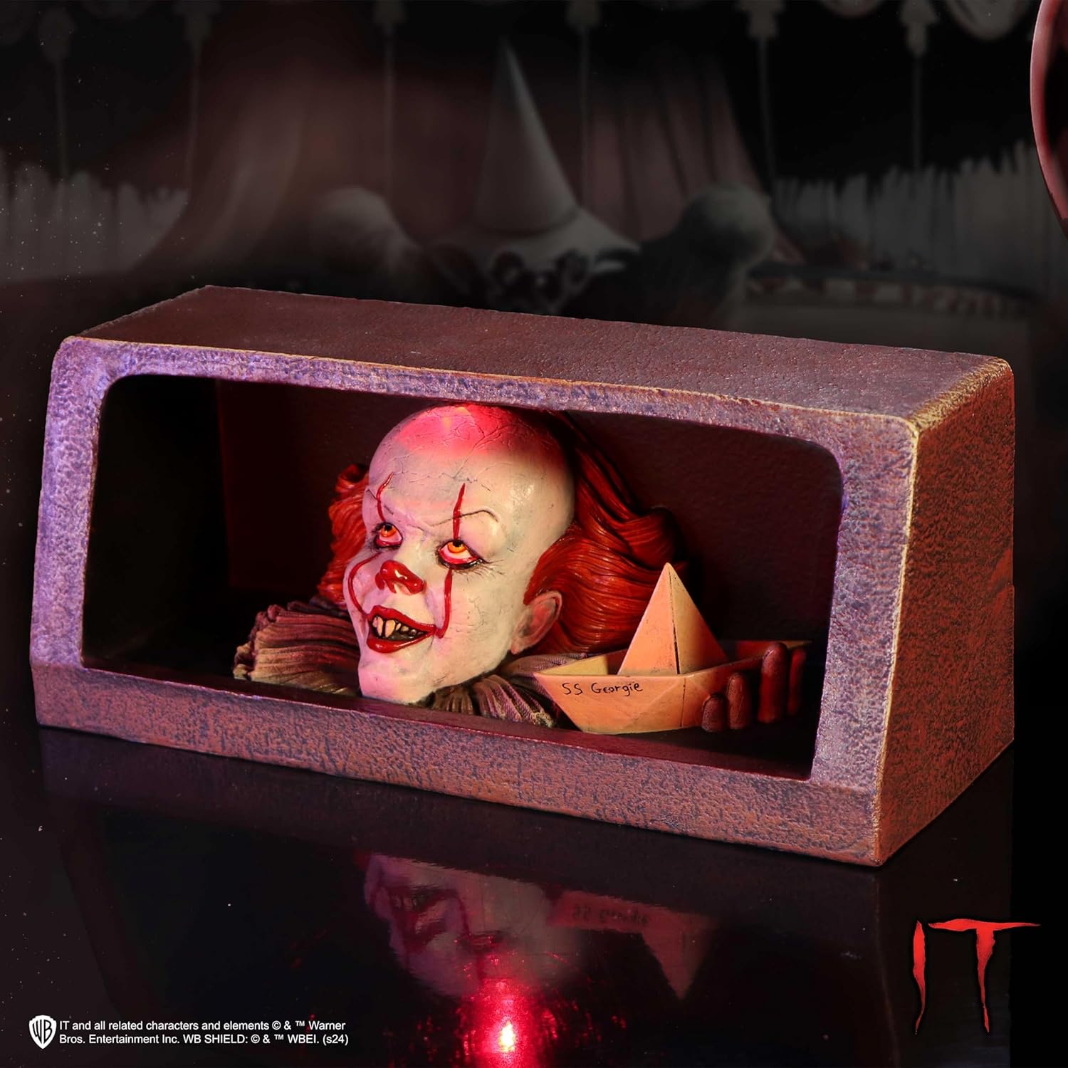 Nemesis Now IT Pennywise Drain Light Up Figurine 20cm, Resin, Official IT The Clown Merchandise, Pennywise Clown Light, IT Movie Room Decor, Cast in the Finest Resin, Expertly Hand-Painted