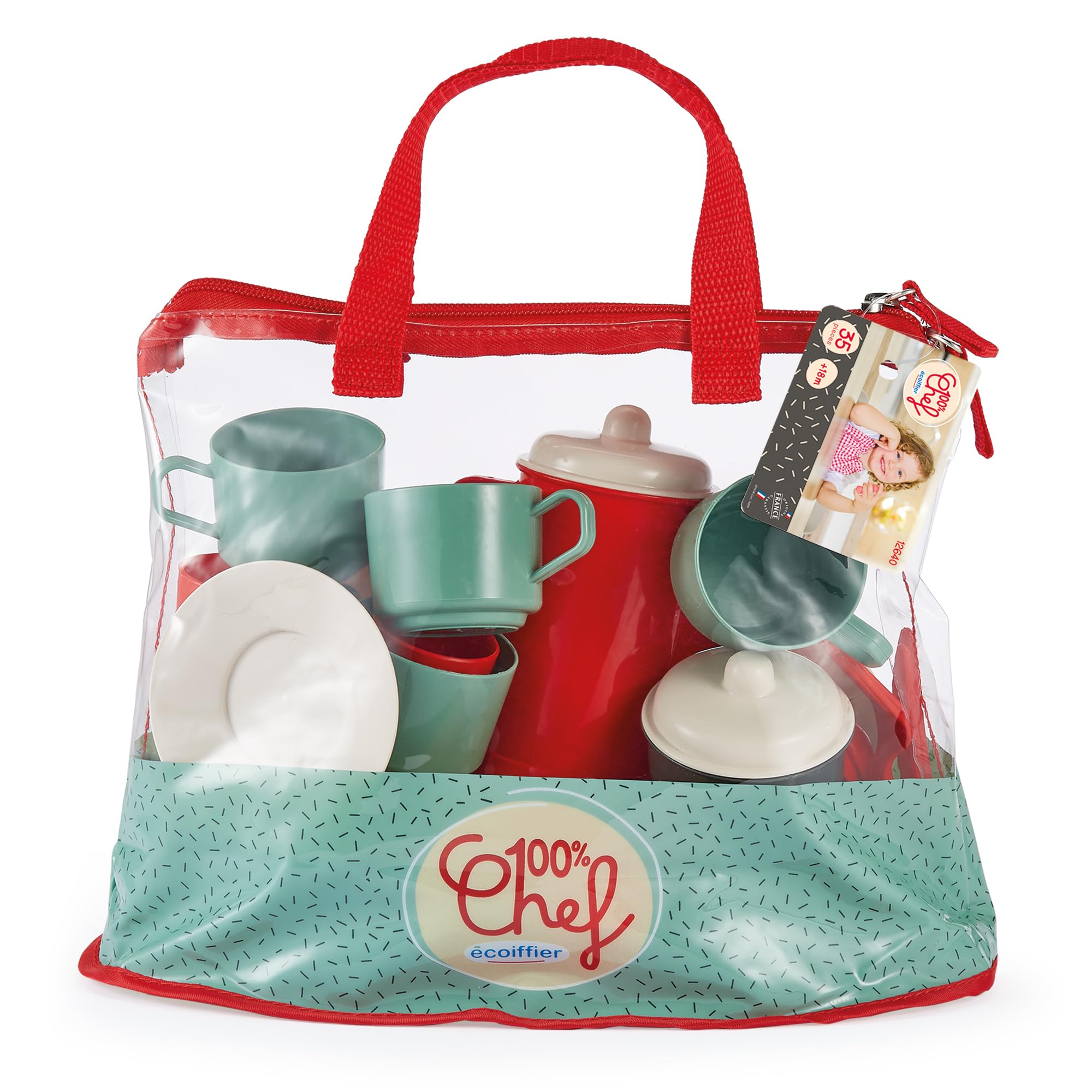 Ecoiffier 100% Chef Eetset met Pannen, 35dlg.