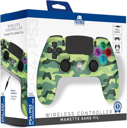 Wireless Controller For Ps4 With 3,5Mm Jack Slot - Led-Green Camo