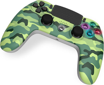 Wireless Controller For Ps4 With 3,5Mm Jack Slot - Led-Green Camo