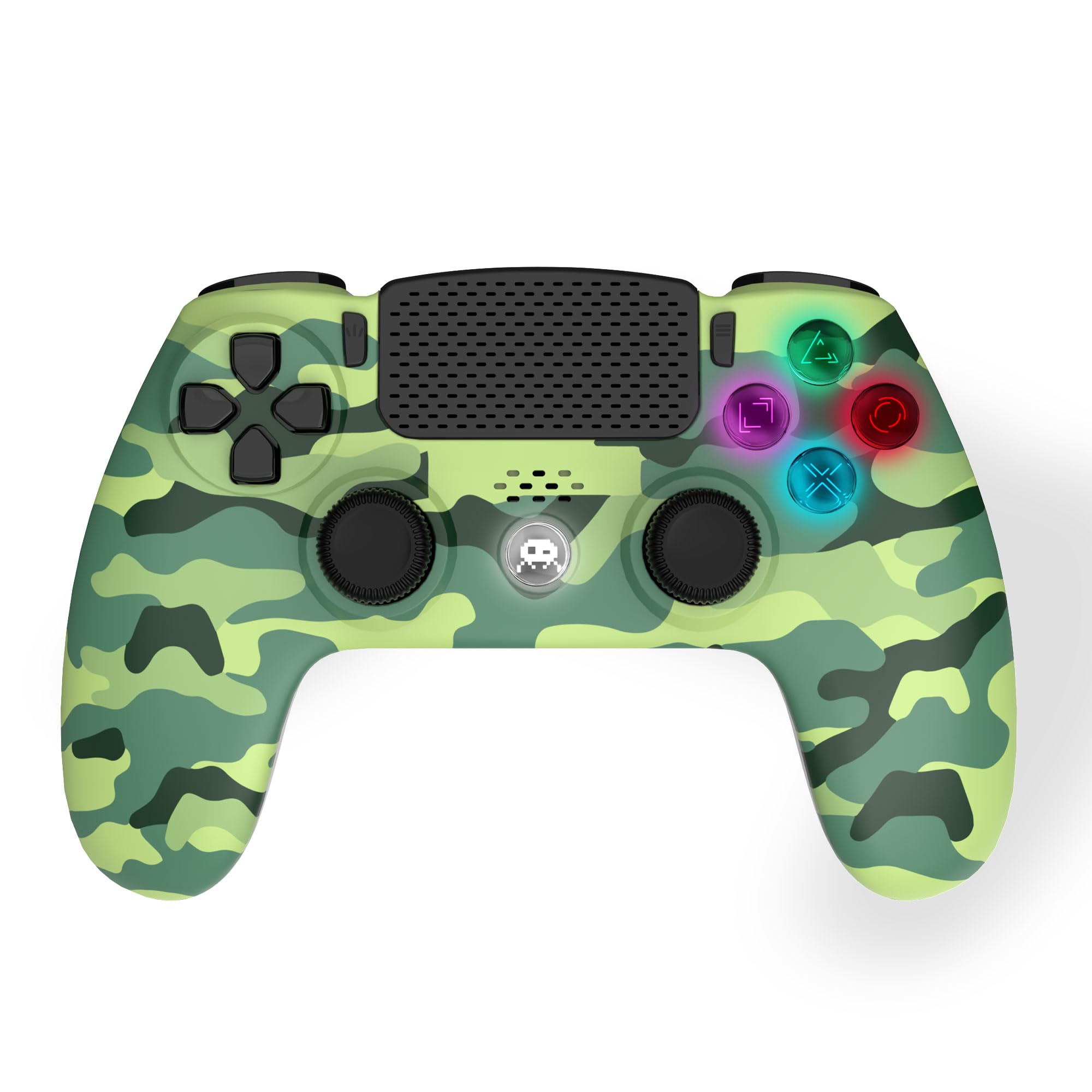 Wireless Controller For Ps4 With 3,5Mm Jack Slot - Led-Green Camo