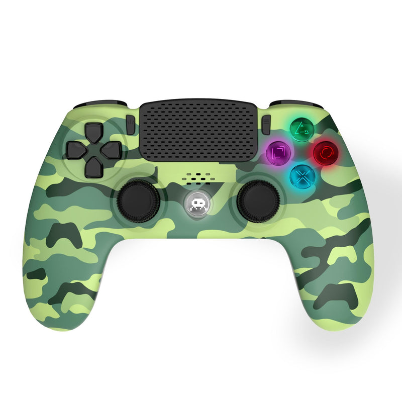Wireless Controller For Ps4 With 3,5Mm Jack Slot - Led-Green Camo