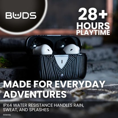 Cable Guys Buds - The Nightmare Before Christmas Jack Skellington Buds Wireless Earbuds Small Tech Accessories For Phone (iPhone, Samsung, Google Pixel