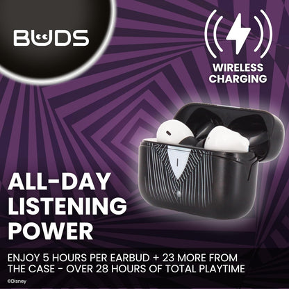 Cable Guys Buds - The Nightmare Before Christmas Jack Skellington Buds Wireless Earbuds Small Tech Accessories For Phone (iPhone, Samsung, Google Pixel