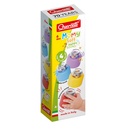 QUERCETTI Momy Soft Happy Sound, 4144, zachte kunststof, met rammelaar, meerkleurig