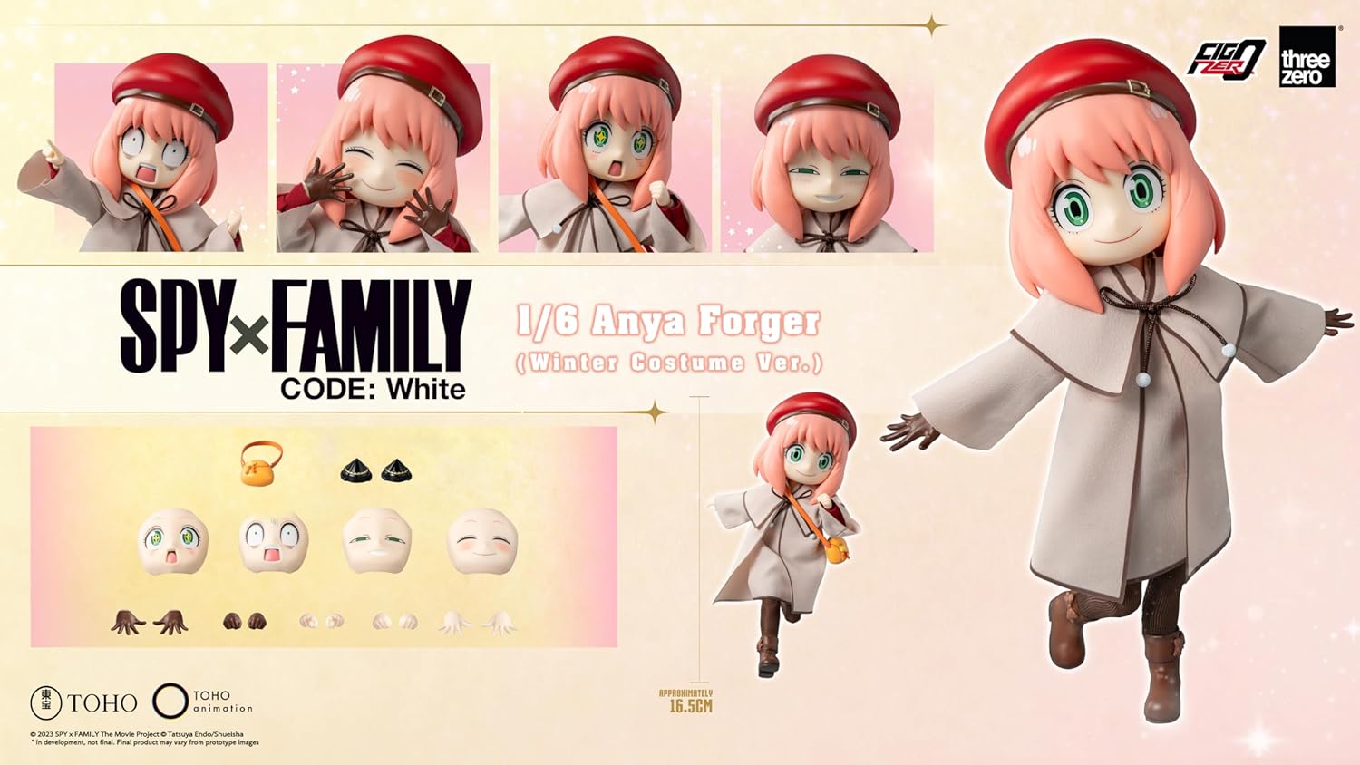 threezero Spy x Family Code: White – Anya Forger (Winter Costume Ver.) 1:6 Scale Action Figure
