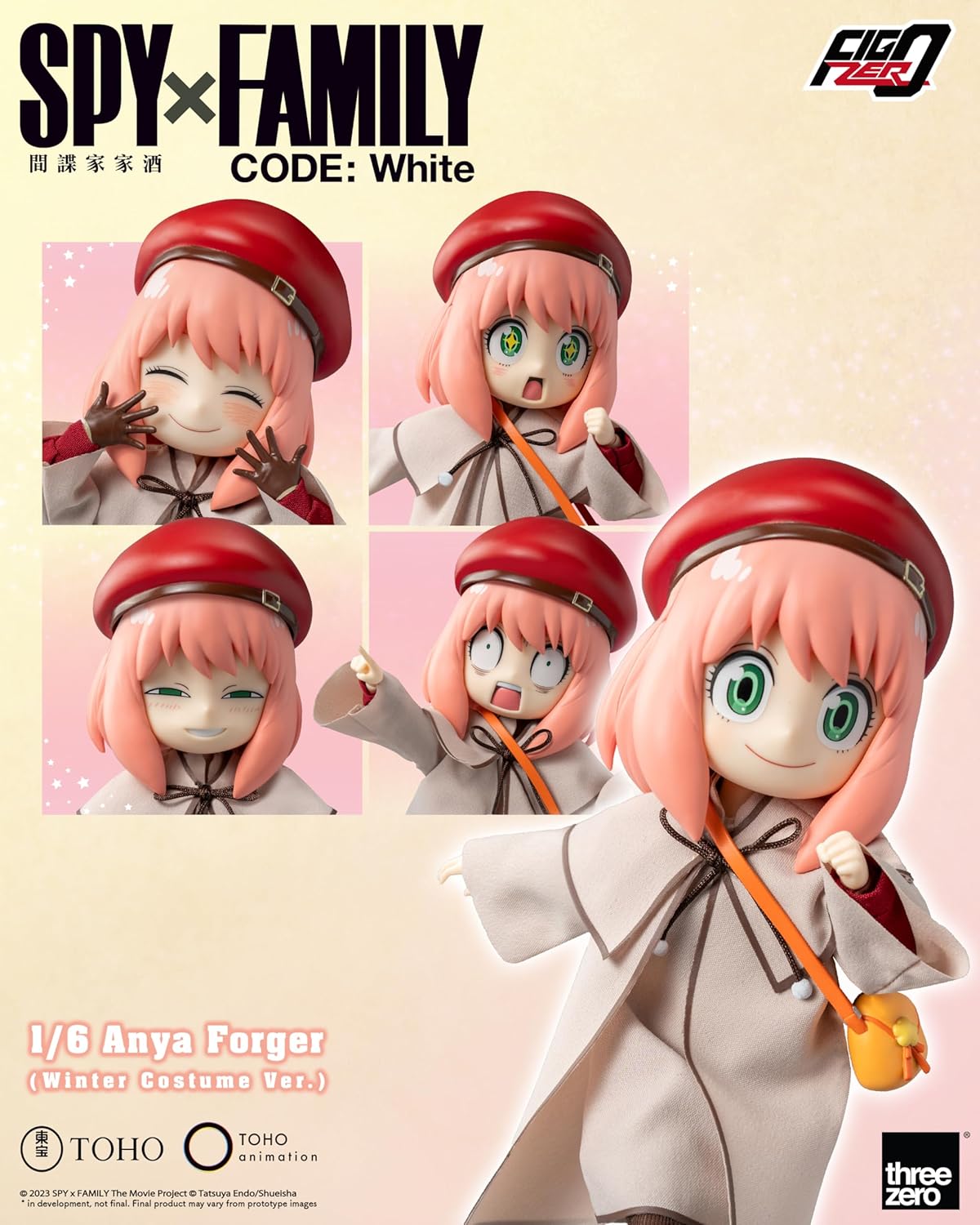 threezero Spy x Family Code: White – Anya Forger (Winter Costume Ver.) 1:6 Scale Action Figure
