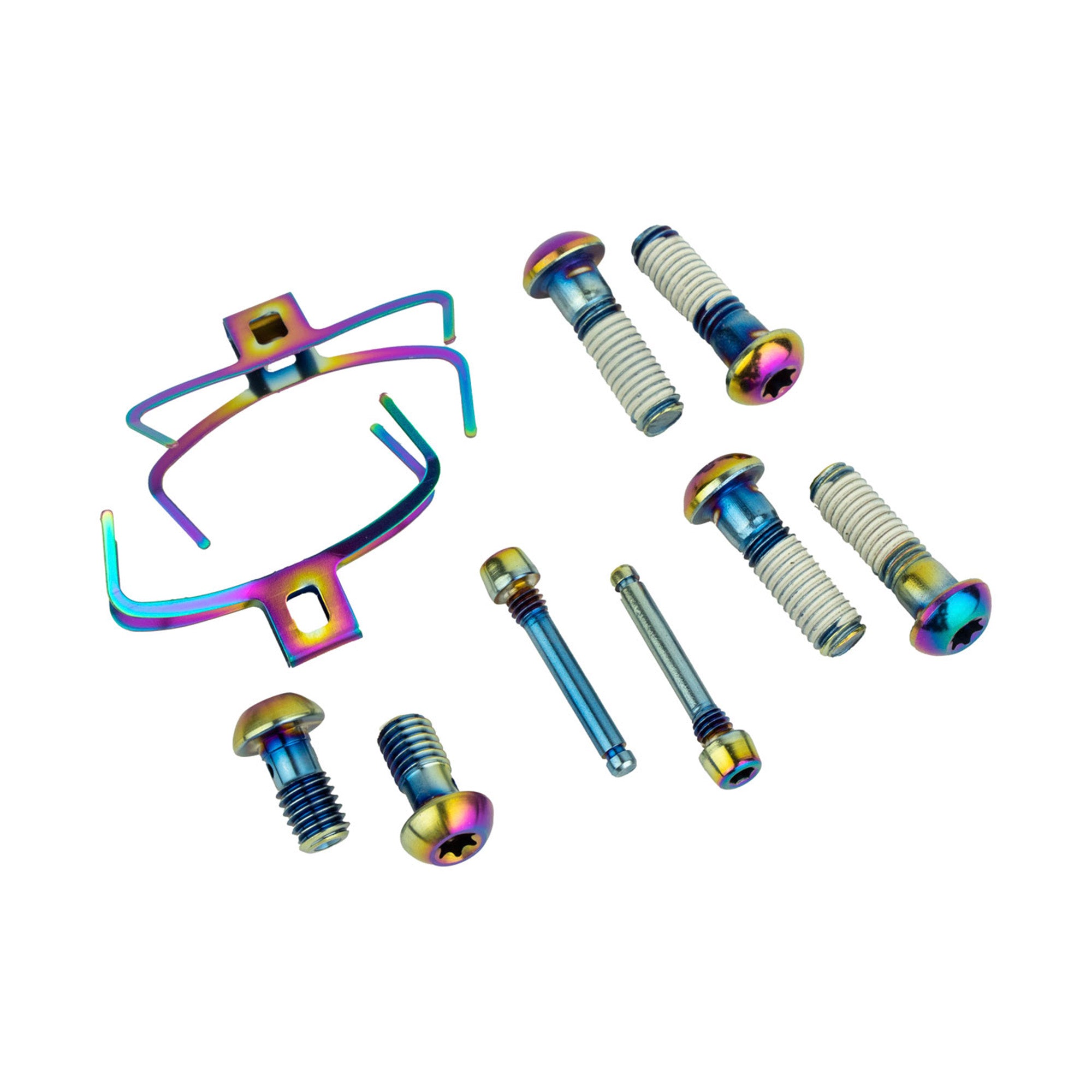 SRAM Spare Disc Brake Caliper Hardware Upgrade Kit Rainbow (Includes Cps Mounting Bolts, Banjo Bolt, H-Spring, Pad Pin) To Upgrade Qty 2 Calipers, G2 Ult/Rsc