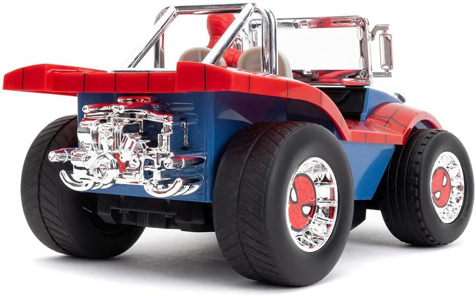 Jada Marvel Spiderman Buggy RC - Radio Controlled Car Turbo Function - Scale 1:24 - Ages 6 and Above