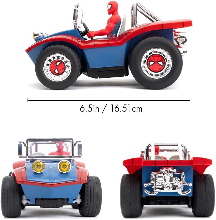 Jada Marvel Spiderman Buggy RC - Radio Controlled Car Turbo Function - Scale 1:24 - Ages 6 and Above