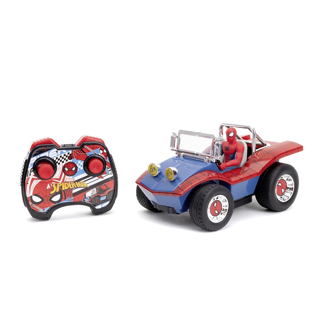 Jada Marvel Spiderman Buggy RC - Radio Controlled Car Turbo Function - Scale 1:24 - Ages 6 and Above