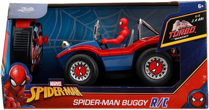 Jada Marvel Spiderman Buggy RC - Radio Controlled Car Turbo Function - Scale 1:24 - Ages 6 and Above