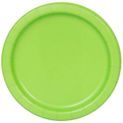 Unique Party: 8 Lime Green 7`` Plates Sup. Piatto 18 Cm Verde Lime Sup