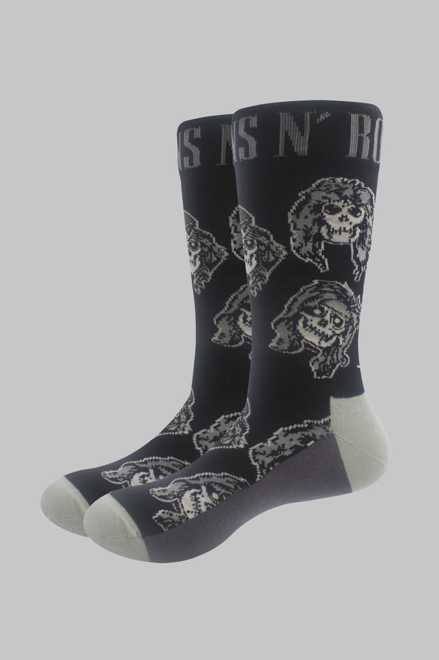 Guns N` Roses: Rock Off - Skulls Band Monochrome (Calzini Unisex Uk Size 7 - 11)