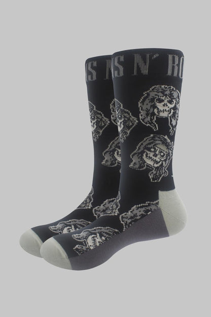 Guns N` Roses: Rock Off - Skulls Band Monochrome (Calzini Unisex Uk Size 7 - 11)