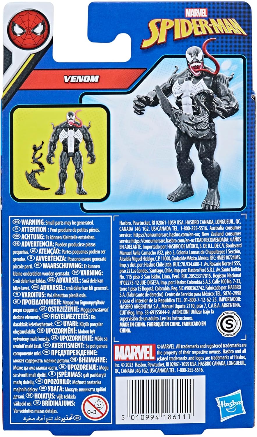 Marvel Spider-Man Epic Hero Series Venom 10 cm Action Figure, Red and Blue Venom Epic