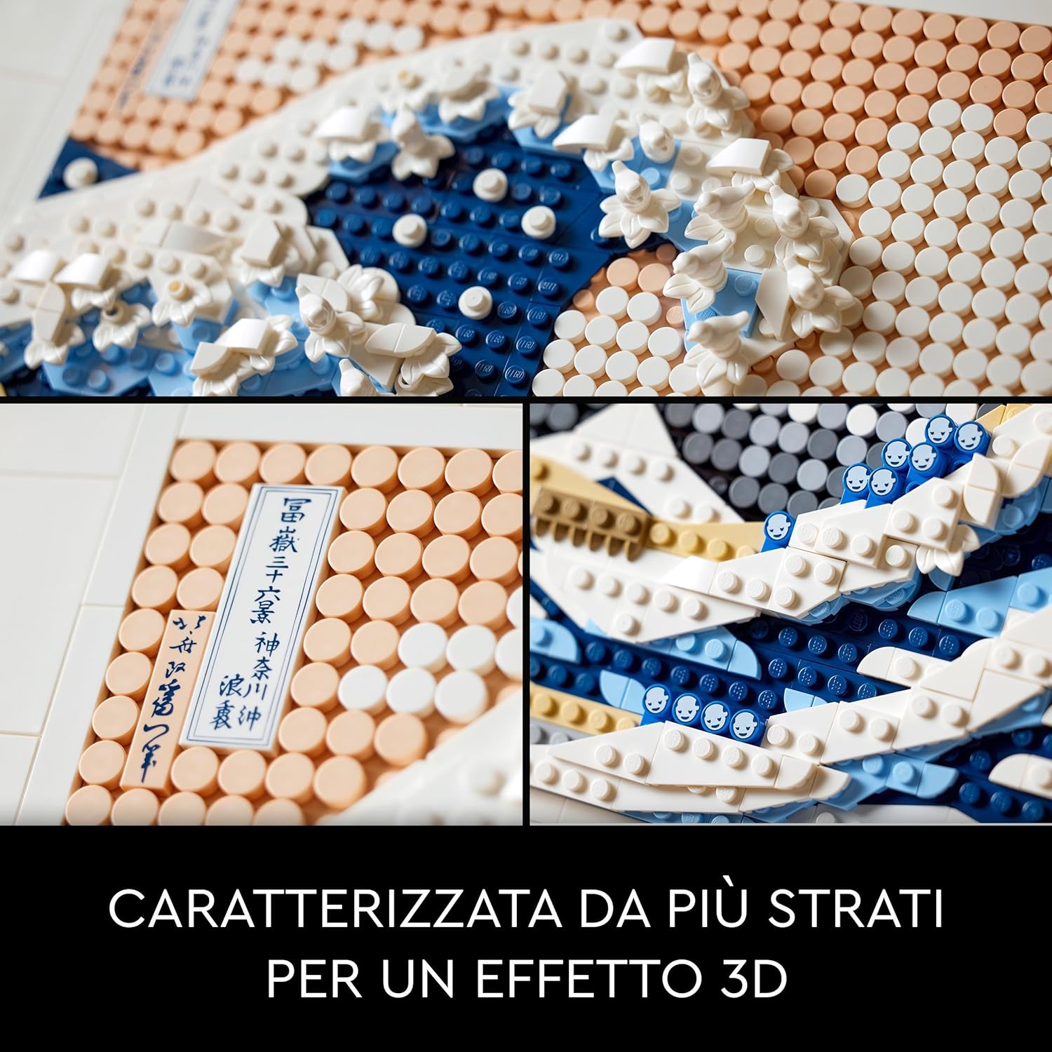 LEGO Art Hokusai - La Grande Onda, Set Fai Da Te, Hobby Creativi per Adulti, Idea Regalo di Compleanno per Uomo, Donna, Lui, Lei, Marito o Moglie, Quadri Giapponesi per Decorazioni Casa 31208
