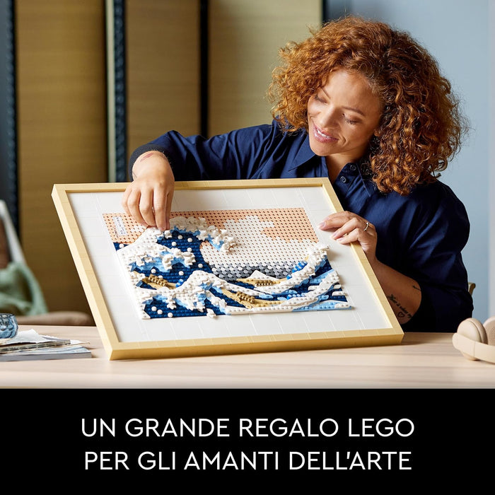 LEGO Art Hokusai - La Grande Onda, Set Fai Da Te, Hobby Creativi per Adulti, Idea Regalo di Compleanno per Uomo, Donna, Lui, Lei, Marito o Moglie, Quadri Giapponesi per Decorazioni Casa 31208