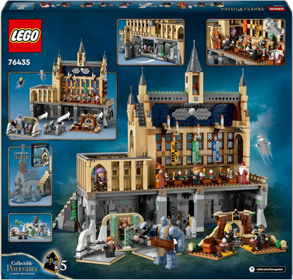 LEGO Harry Potter Hogwarts Castle: The Great Hall Set, Collectible Toy Playset for Kids, Boys & Girls, with 11 Minifigures Incl. Hermione Granger and Ron Weasley, Wizarding World Gift for Fans 76435