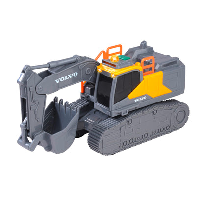 Dickie Toys - Escavatore cingolato Volvo, 23 cm, Escavatore con luce integrata, Effetti sonori, Ruote girevoli, Veicolo da costruzione per bambini a partire da 3 anni (203723008