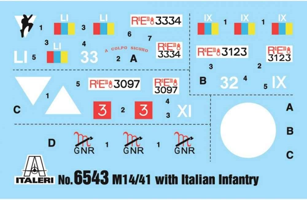 Italeri 6543 1:35 M14/41 with Italian Infantry