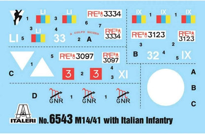 Italeri 6543 1:35 M14/41 with Italian Infantry