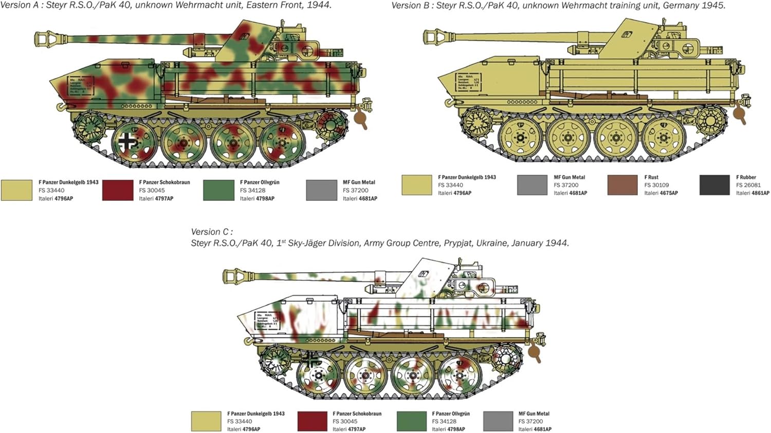 Italeri 0355 1:35 7.5 cm RSO with PAK40 - Faithful Replica, Model Building, Plastic Kit, Tank Kit, 1:35, Model Kit, Assembly