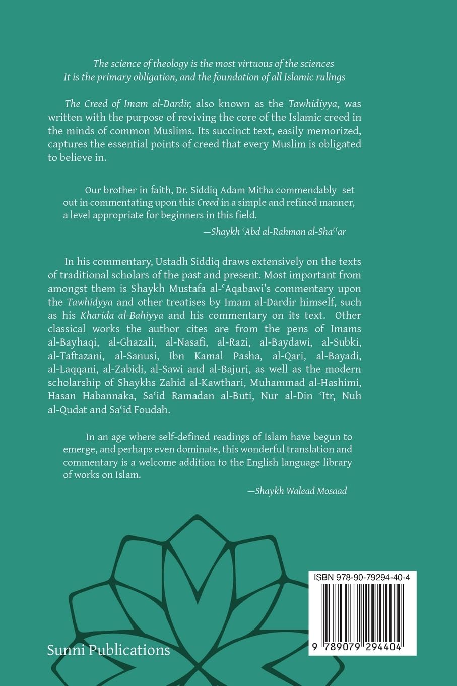 A Commentary upon the Creed of Imam al-Dardir