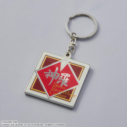 Square Enix Final Fantasy VII Rebirth Porte-clés en métal – Shinra, Rouge, S