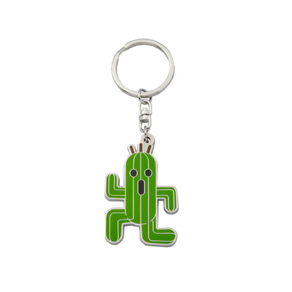Square Enix Final Fantasy Series Porte-clés en métal – Cactuar, Vert, S