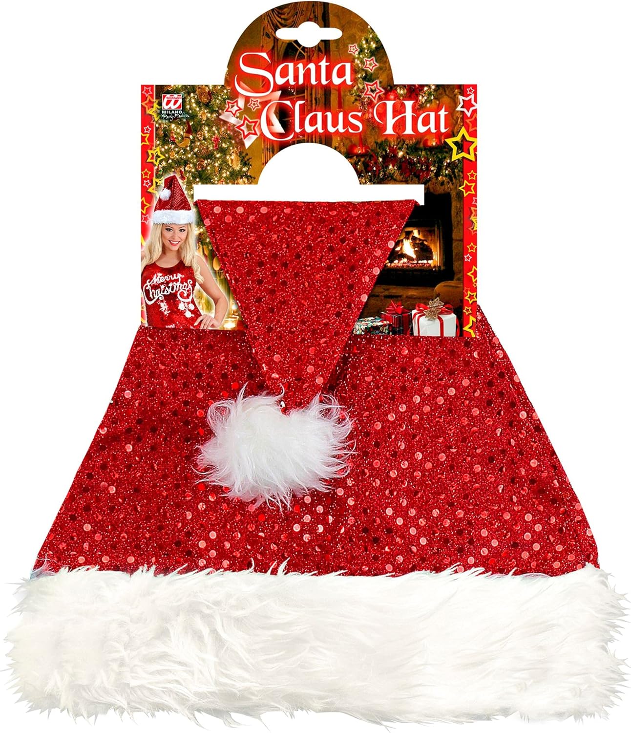 "SEQUIN SANTA CLAUS HAT"