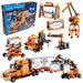CaDA 10in1 Hafen-Set (Truck, Hänger, Gabelstapler, Lader, Kräne, Container UVM!), 634 Teile (kompatibel z.B. mit Lego Technic z.B. 42062 42078 8285 42062 42079 8416 42061) C71002W