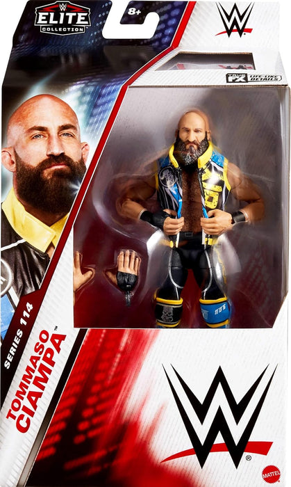 Mattel WWE Elite Action Figure & Accessories, Series #114 6-inch Collectible Tommaso Ciampa with 25 Articulation Points & Swappable Hands