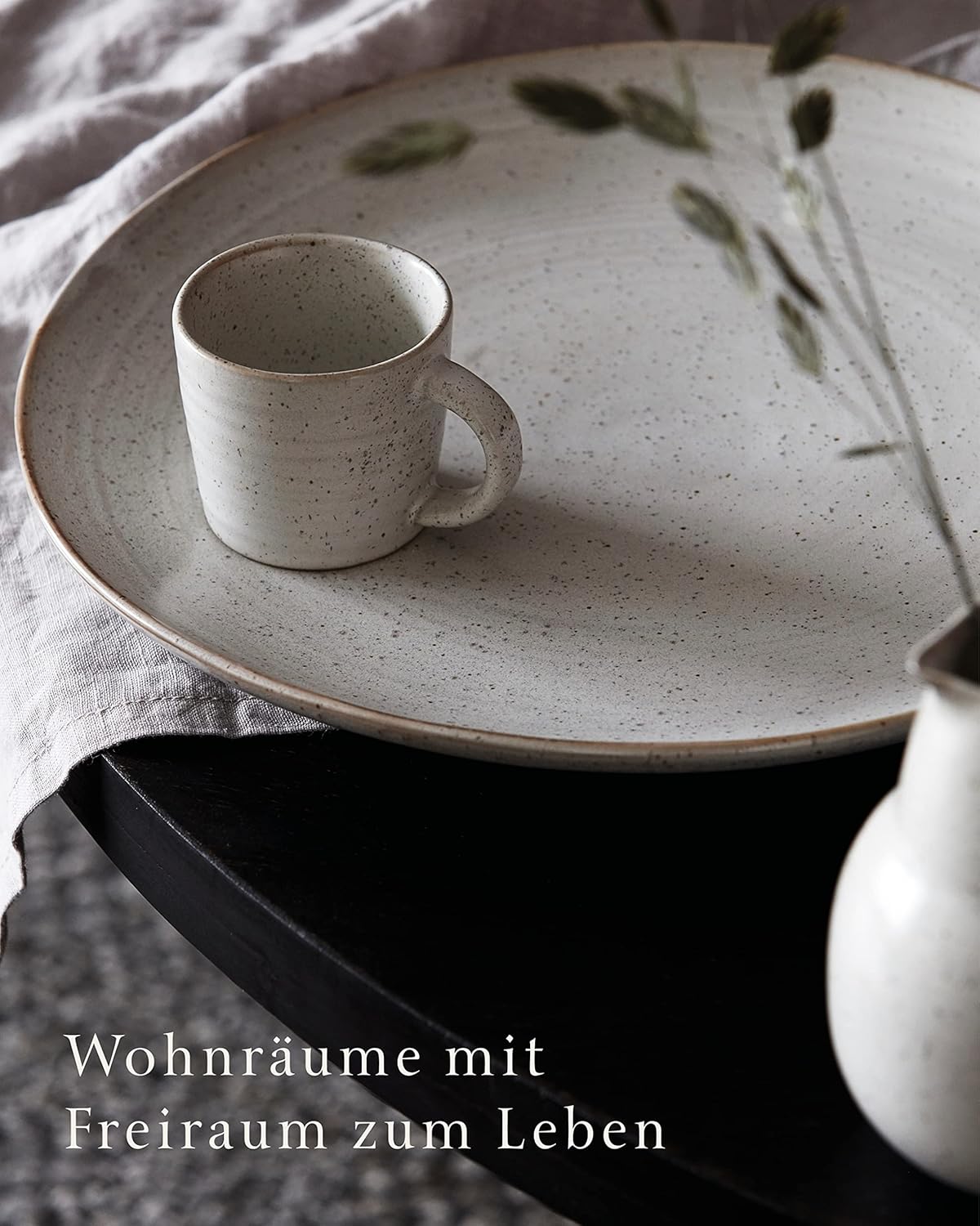 House Doctor 206260100, mok, pion, grijs/bruin, h: 5,5 cm, dia: 6 cm, porselein