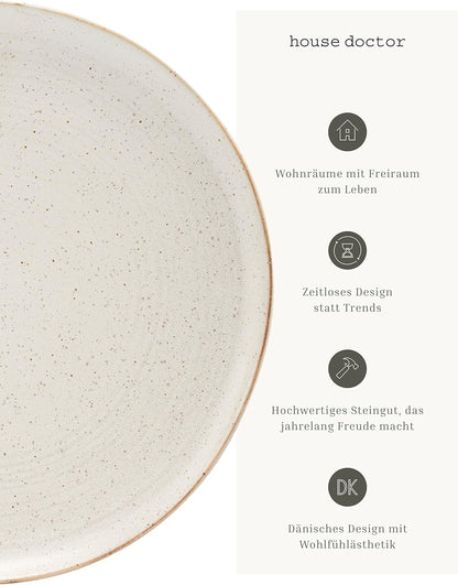House Doctor 206260105, bord, pion, grijs/wit, porselein