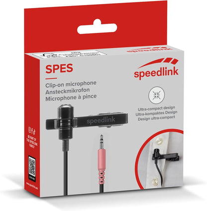 Speedlink - Spes Clip-On Microphone, Black