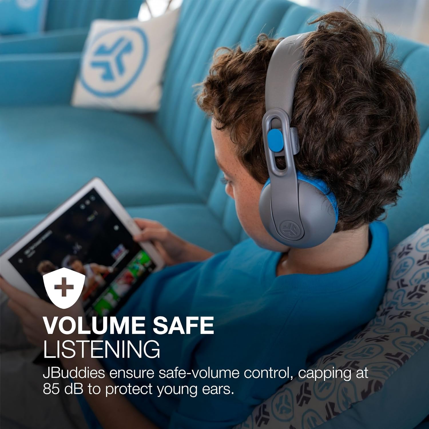 JLab JBuddies Studio 2 Kids Headphones Wireless - Bluetooth Headphones Kids for Boys & Girls, Volume Limited Childrens Earphones with Mic, 65+ Hr Playtime, Noise Isolation, Sharing & Wired Mode