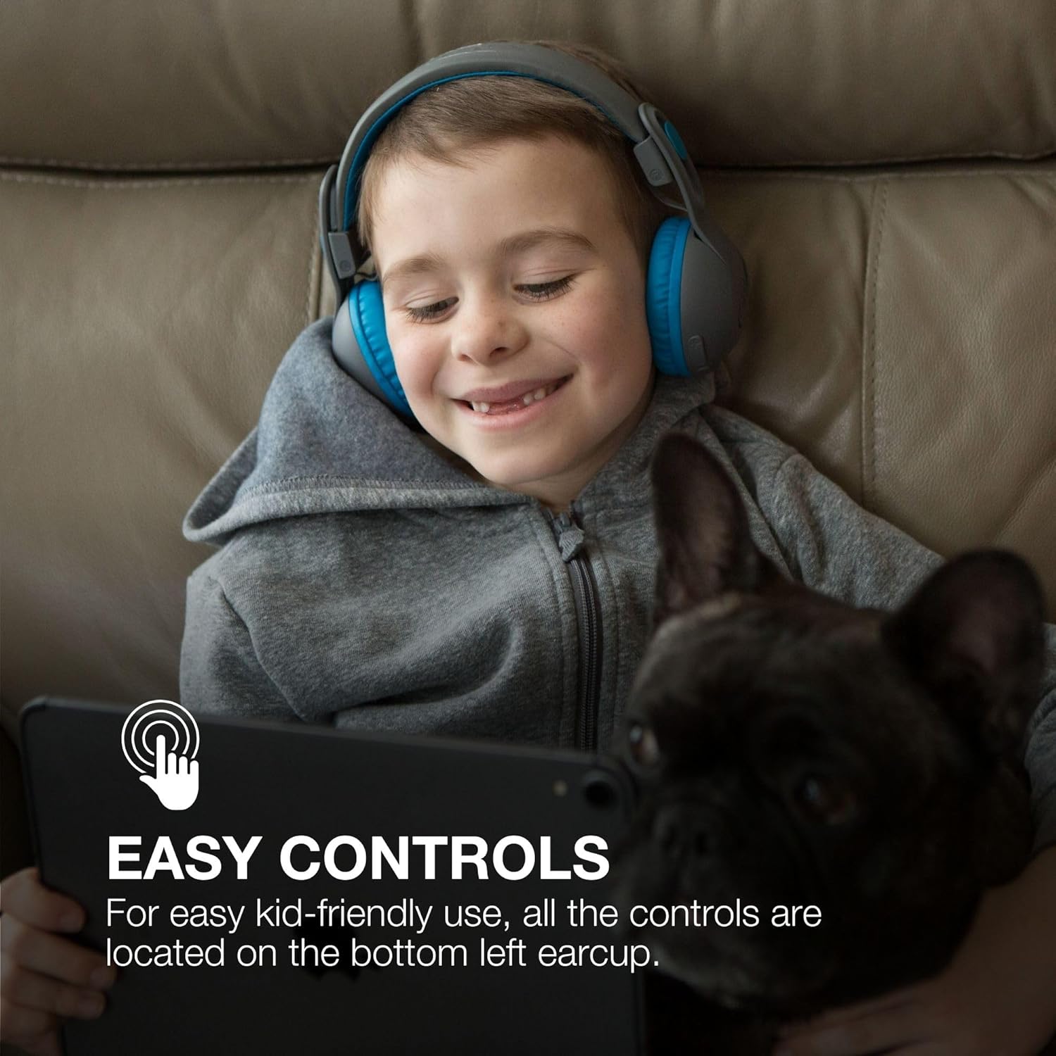 JLab JBuddies Studio 2 Kids Headphones Wireless - Bluetooth Headphones Kids for Boys & Girls, Volume Limited Childrens Earphones with Mic, 65+ Hr Playtime, Noise Isolation, Sharing & Wired Mode