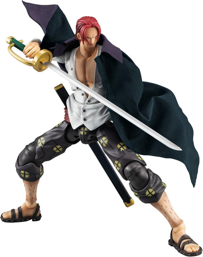 Megahouse, Shanks One Piece Actionfigur, Variable Action Heroes, Red-Haired Ver.1.5, mehrfarbig, MH840838, Sammelfigur, optimal für Anime-Fans