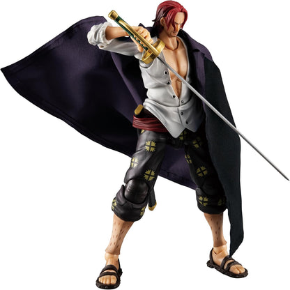 Megahouse, Shanks One Piece Actionfigur, Variable Action Heroes, Red-Haired Ver.1.5, mehrfarbig, MH840838, Sammelfigur, optimal für Anime-Fans