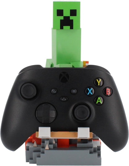 Cable Guys - Minecraft Creeper Gaming Accessories Holder & Phone Holder for Most Controller (Xbox, Play Station, Nintendo Switch) & Phone